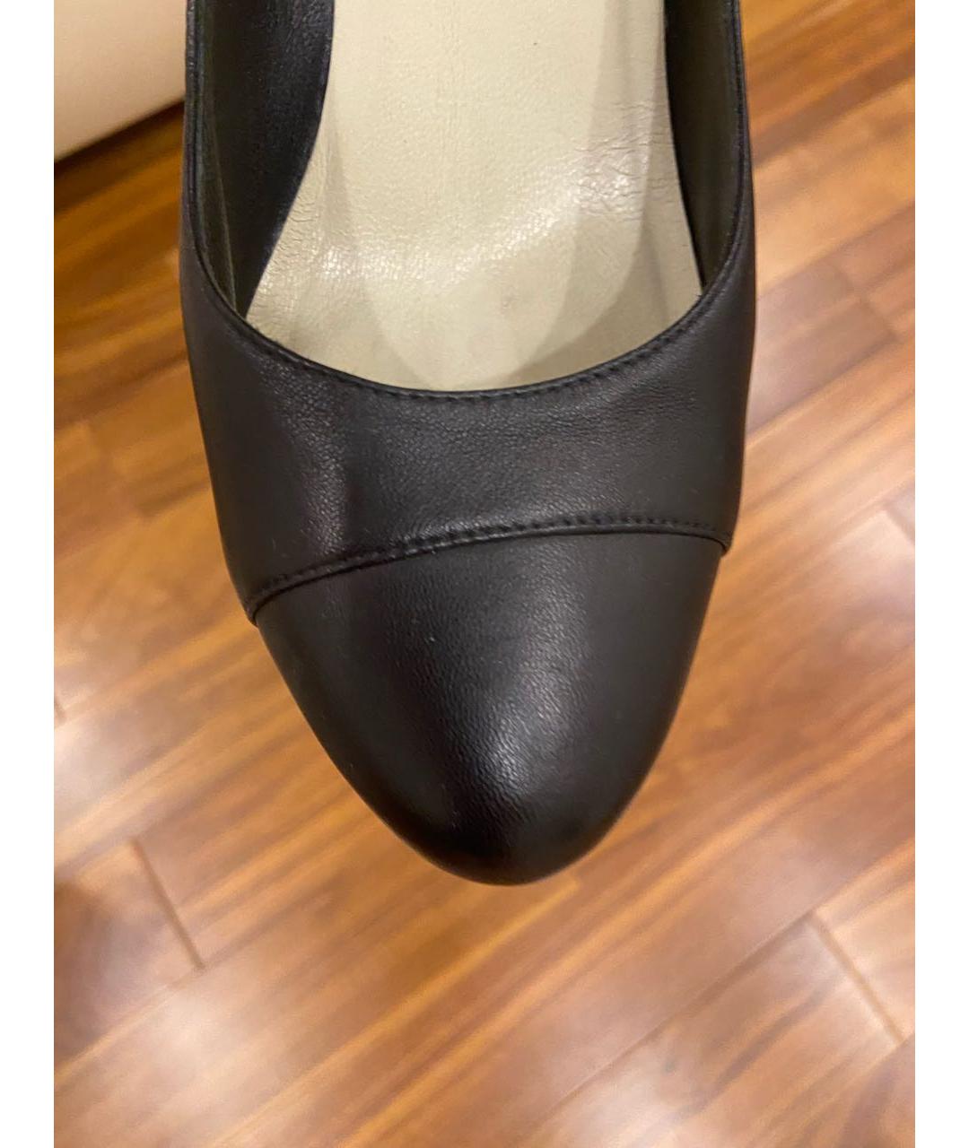 CHANEL Черные кожаные туфли, фото 5