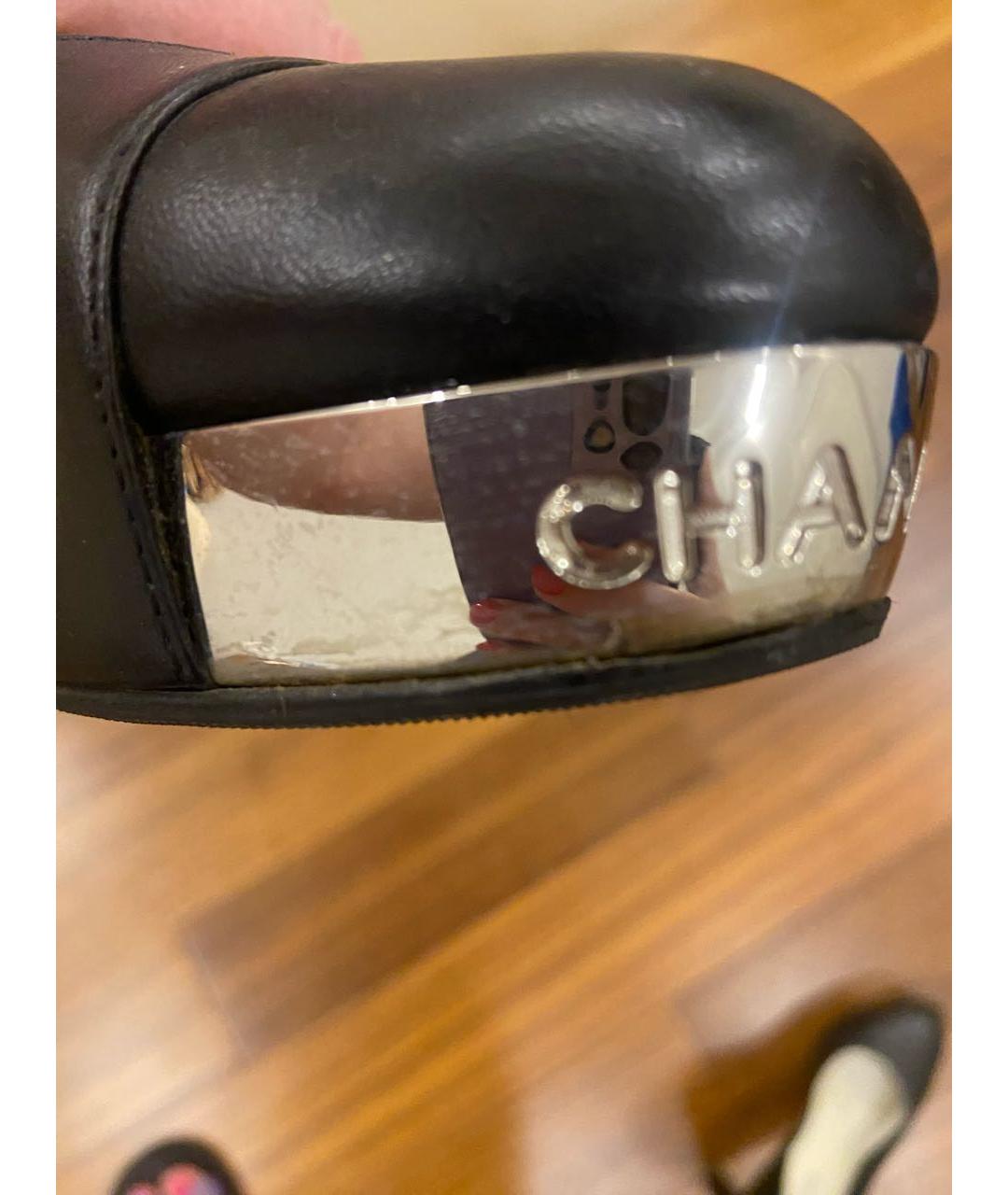 CHANEL Черные кожаные туфли, фото 8