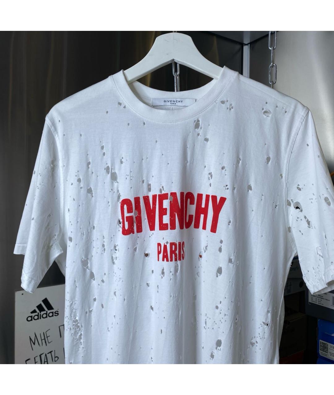 GIVENCHY Белая хлопковая футболка, фото 2