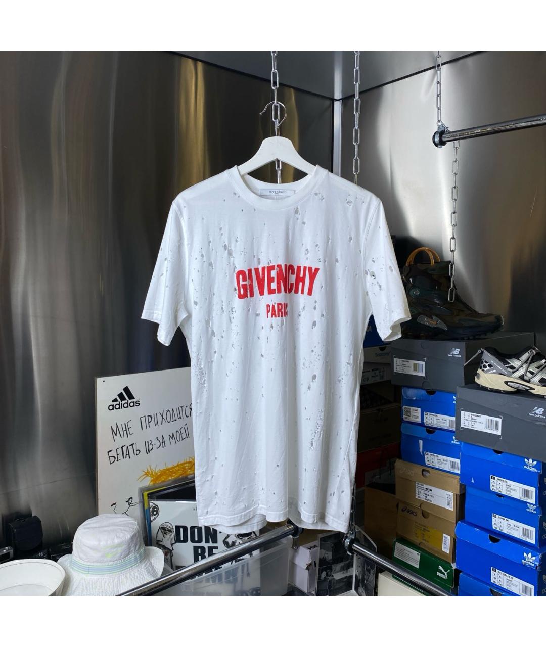 GIVENCHY Белая хлопковая футболка, фото 9