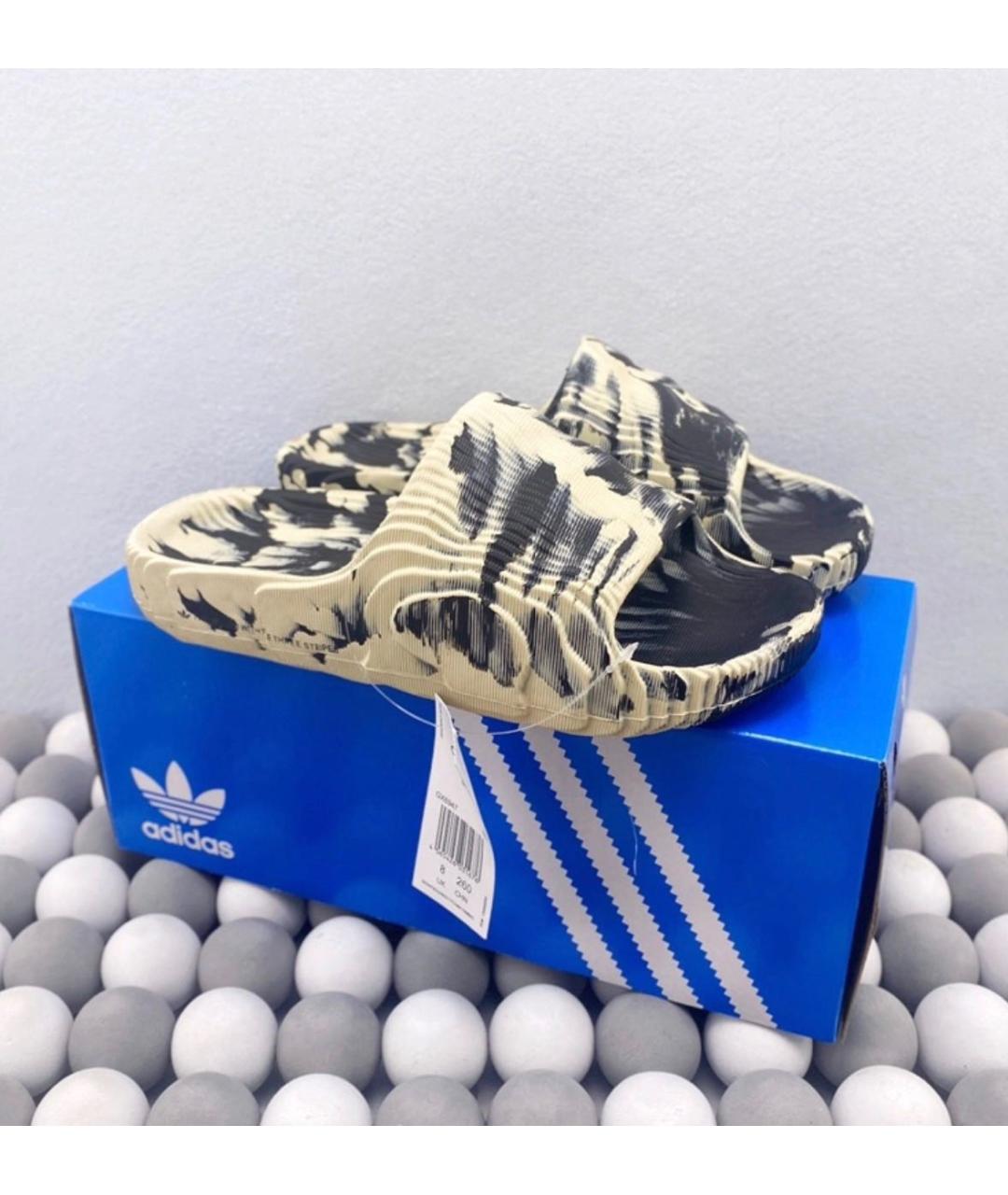 ADIDAS Антрацитовые резиновые шлепанцы, фото 2