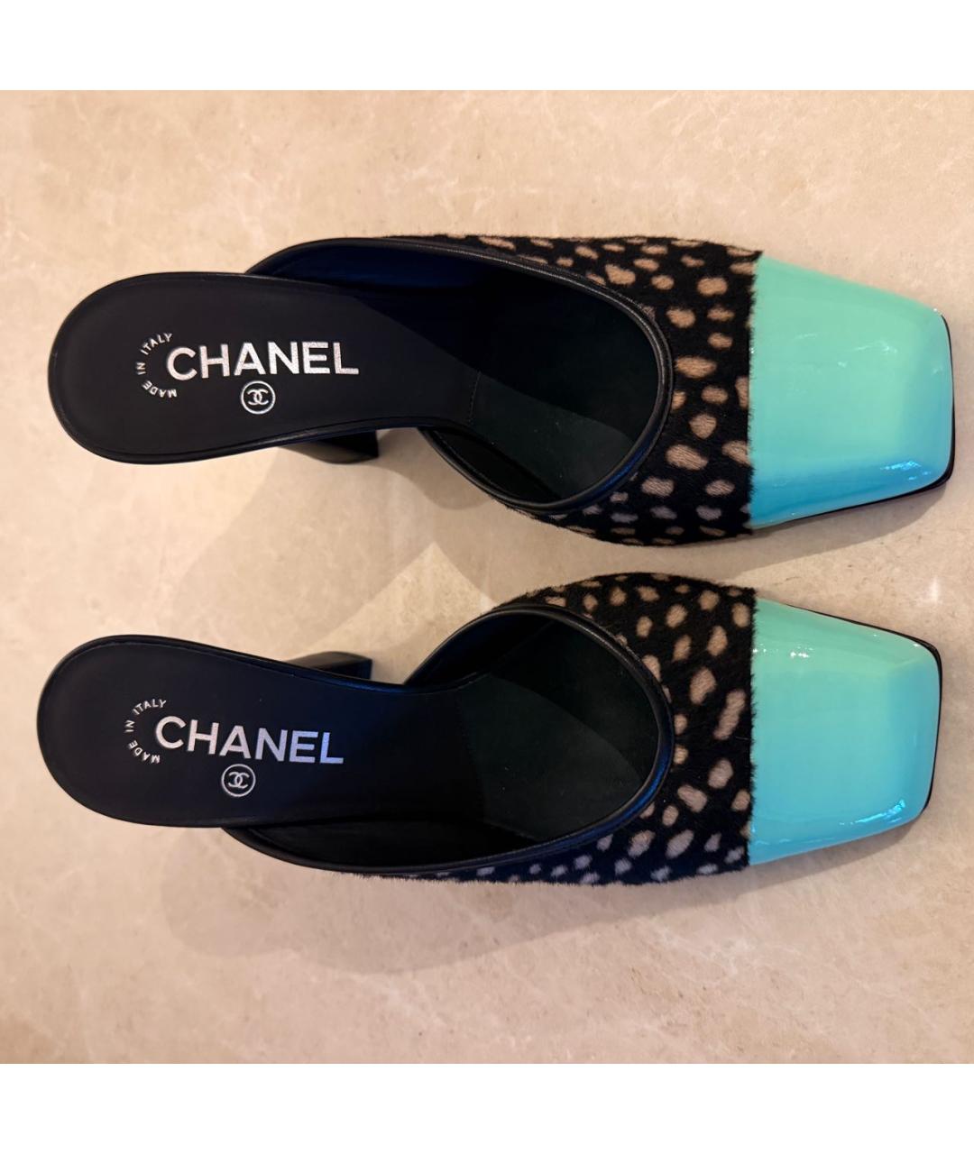 CHANEL Мульти кожаные мюли, фото 2