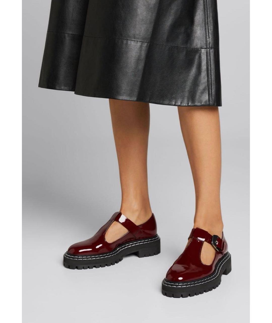 PROENZA SCHOULER Бордовые туфли из лакированной кожи, фото 4