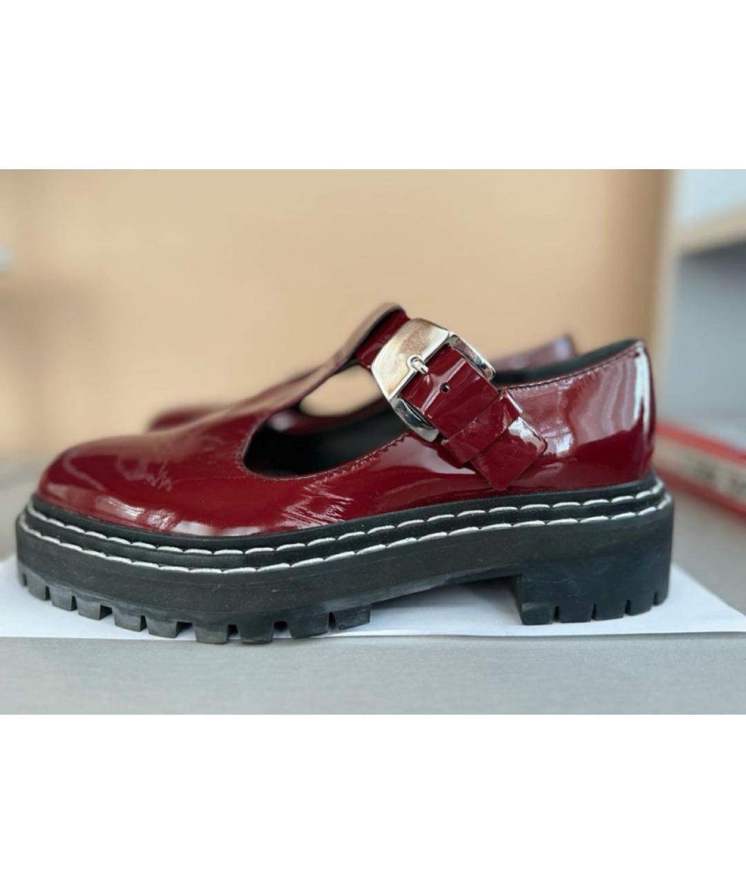 PROENZA SCHOULER Бордовые туфли из лакированной кожи, фото 2