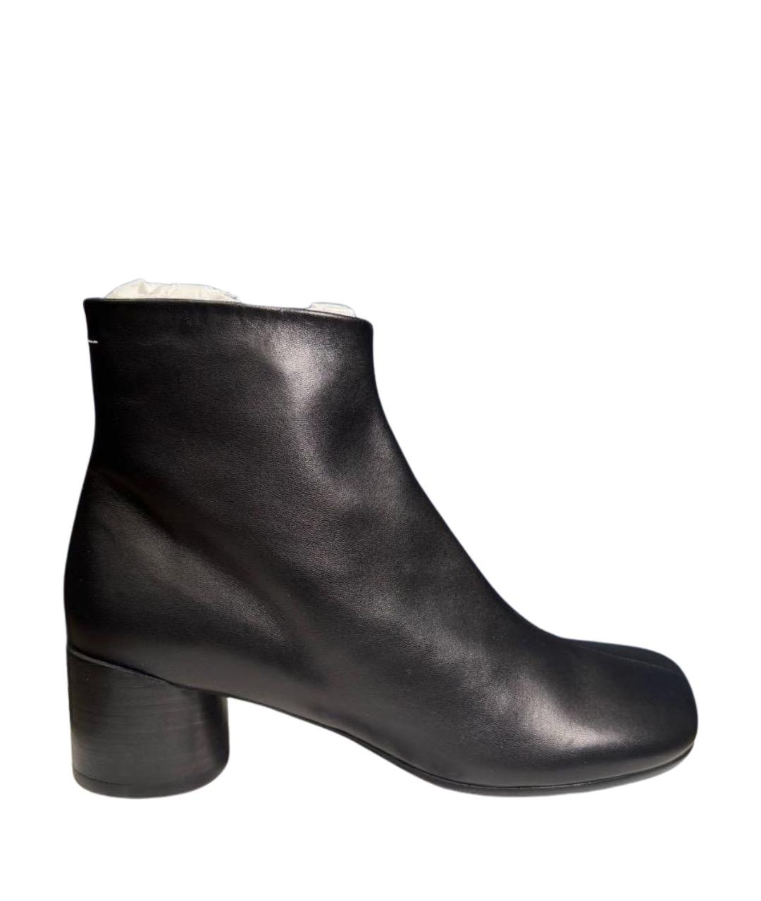 MAISON MARGIELA Черные кожаные ботильоны, фото 1