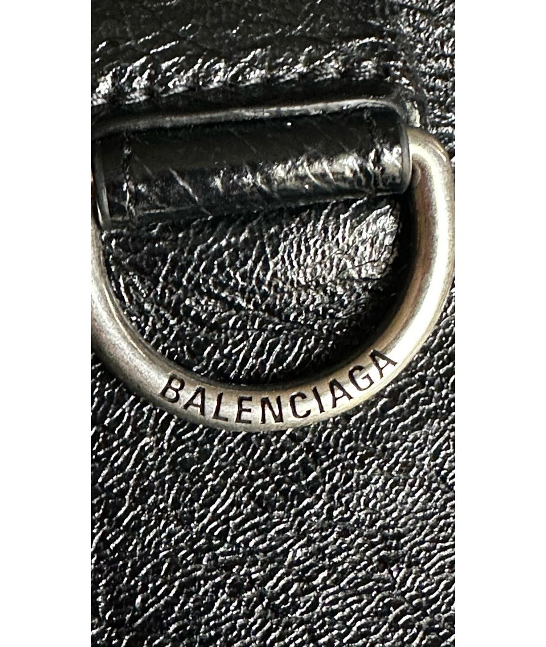 BALENCIAGA Черная кожаная сумка на плечо, фото 8
