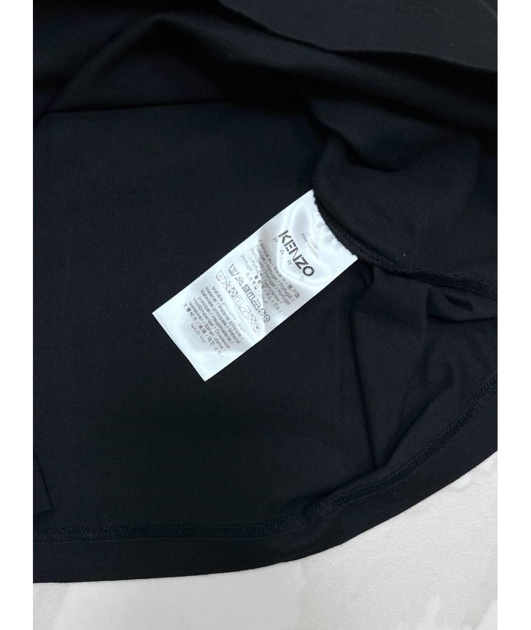 KENZO Черная хлопковая футболка, фото 2
