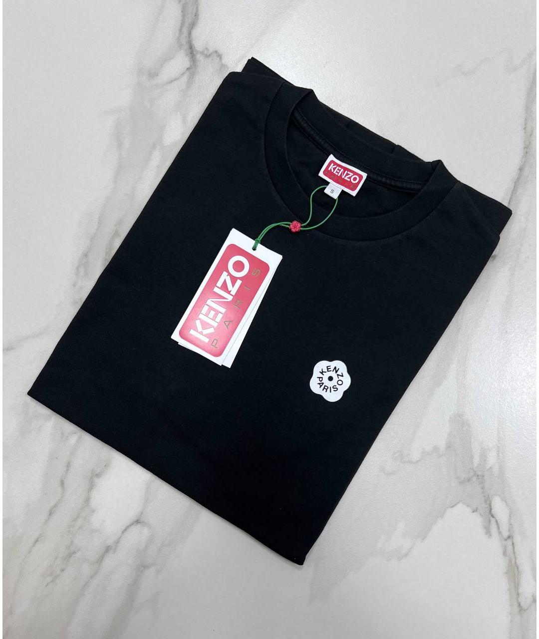 KENZO Черная хлопковая футболка, фото 4