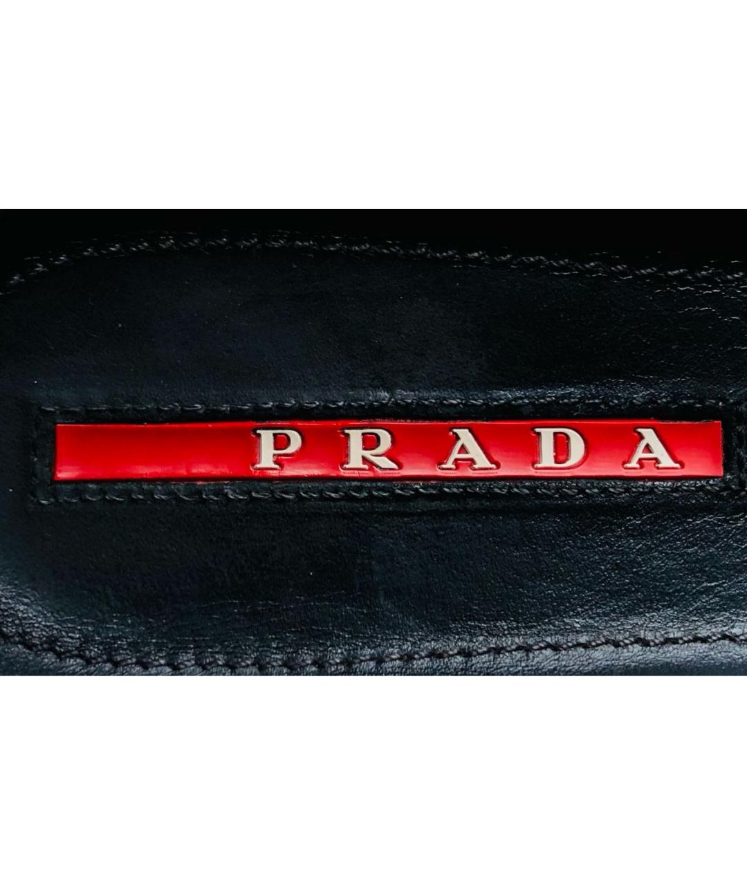 PRADA Черные кеды из лакированной кожи, фото 8