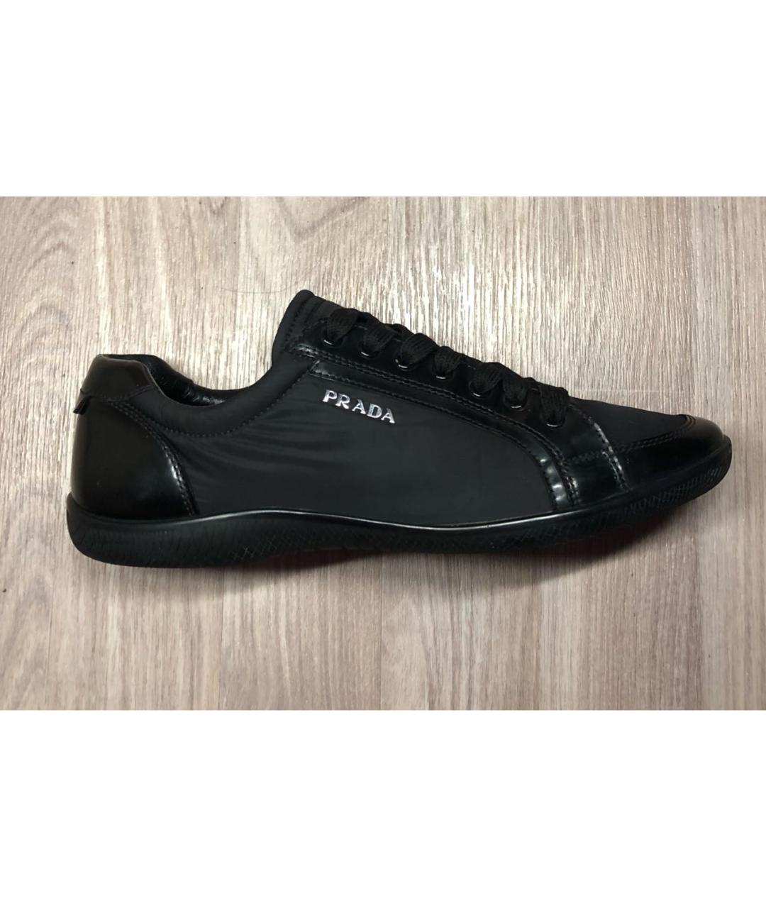PRADA Черные кеды из лакированной кожи, фото 9