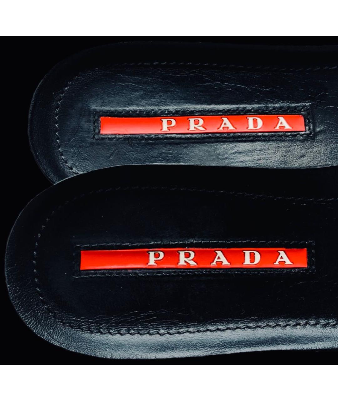 PRADA Черные кеды из лакированной кожи, фото 5