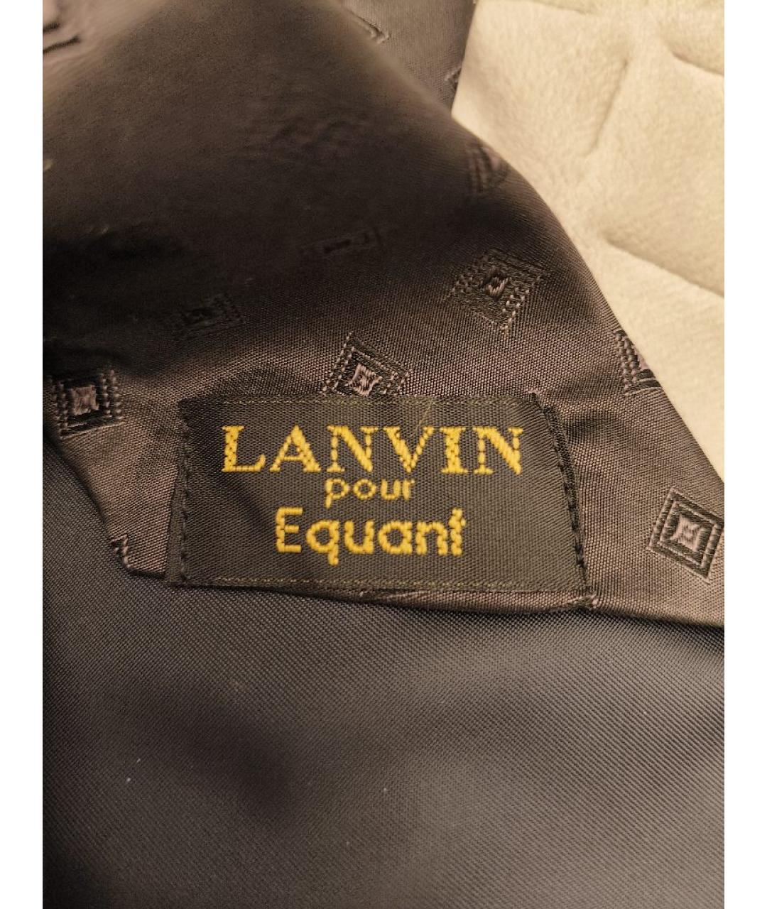 LANVIN Антрацитовый шелковый галстук, фото 5