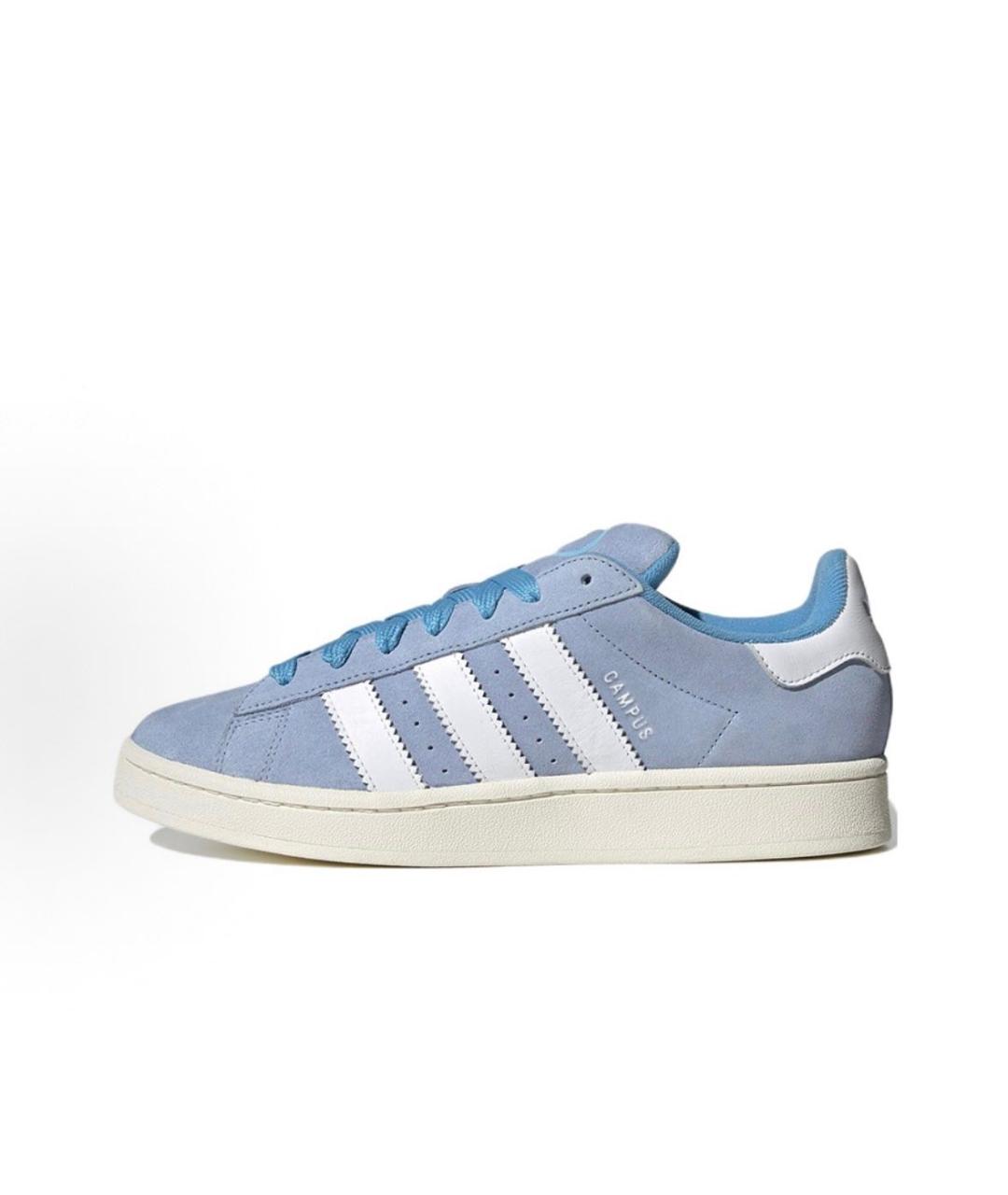 ADIDAS Голубые замшевые кроссовки, фото 3