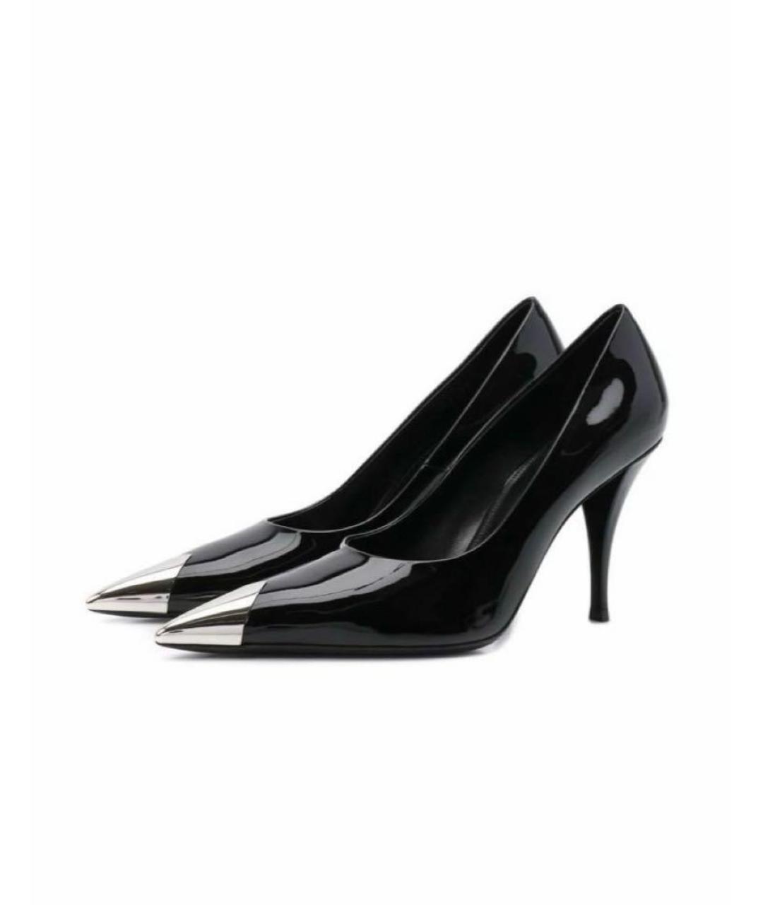 SAINT LAURENT Черные туфли из лакированной кожи, фото 2