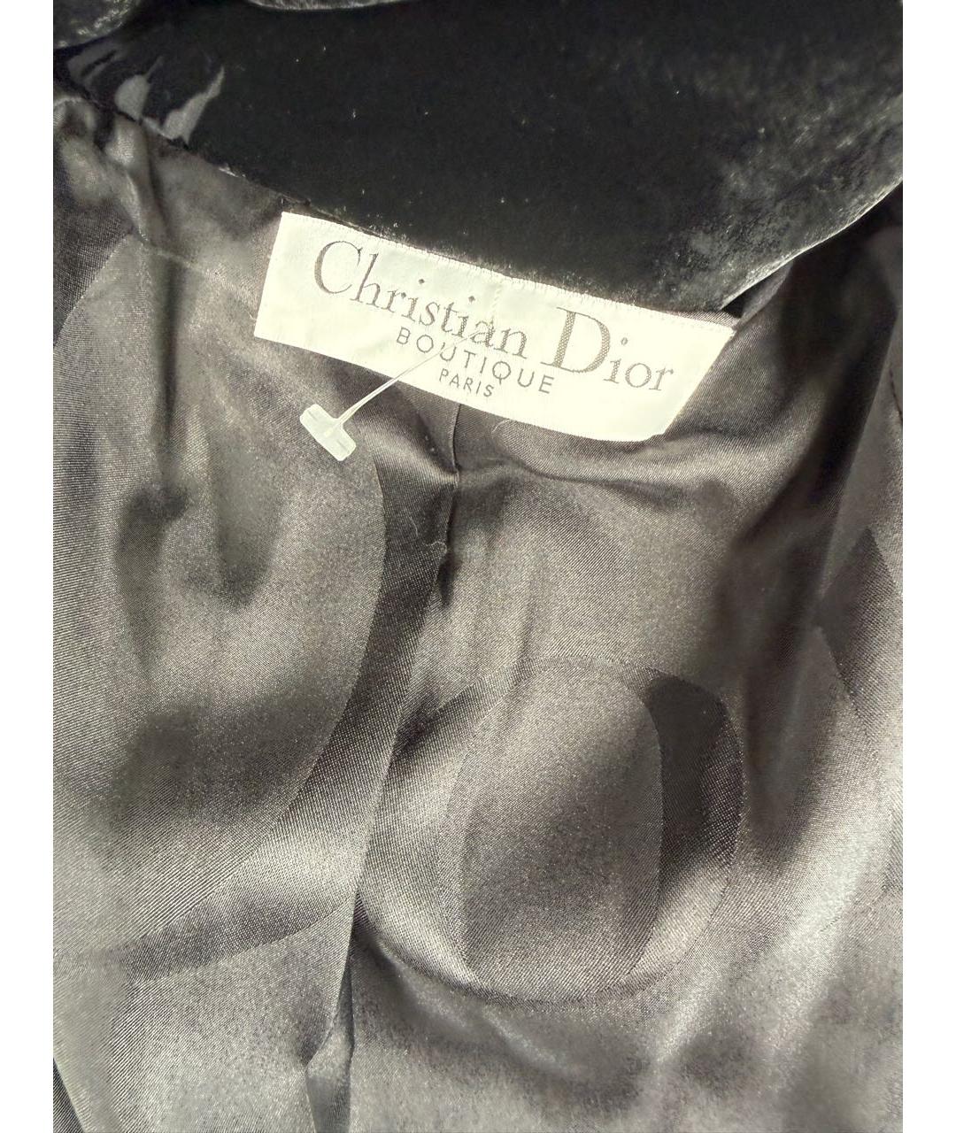 CHRISTIAN DIOR Черный вискозный жакет/пиджак, фото 6