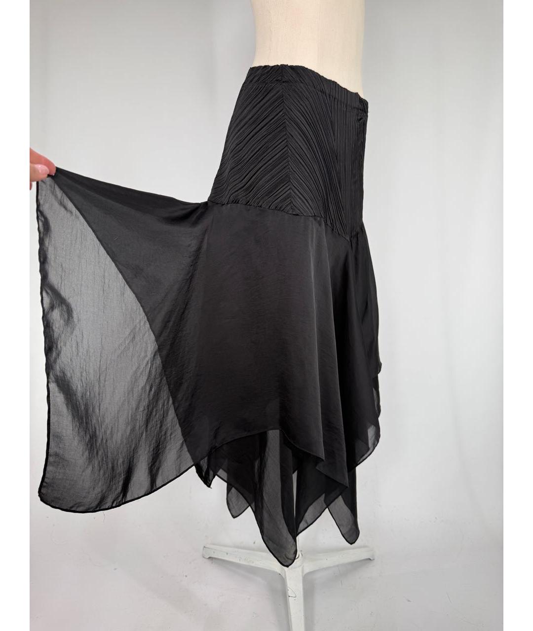 ISSEY MIYAKE Черная полиэстеровая юбка миди, фото 2