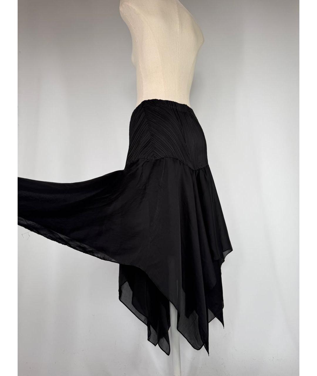 ISSEY MIYAKE Черная полиэстеровая юбка миди, фото 6