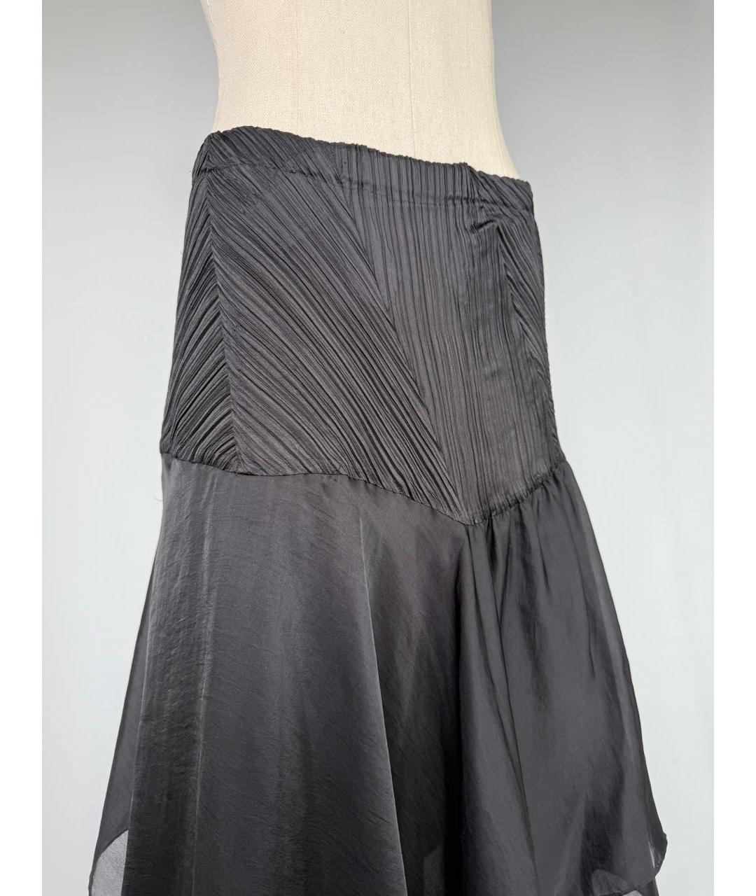 ISSEY MIYAKE Черная полиэстеровая юбка миди, фото 4