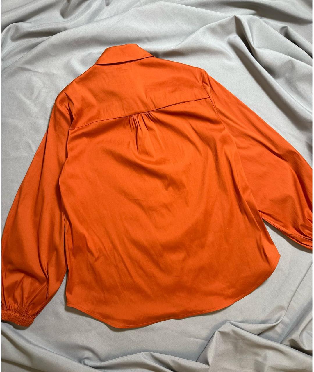 MAX MARA Оранжевая хлопковая рубашка, фото 2