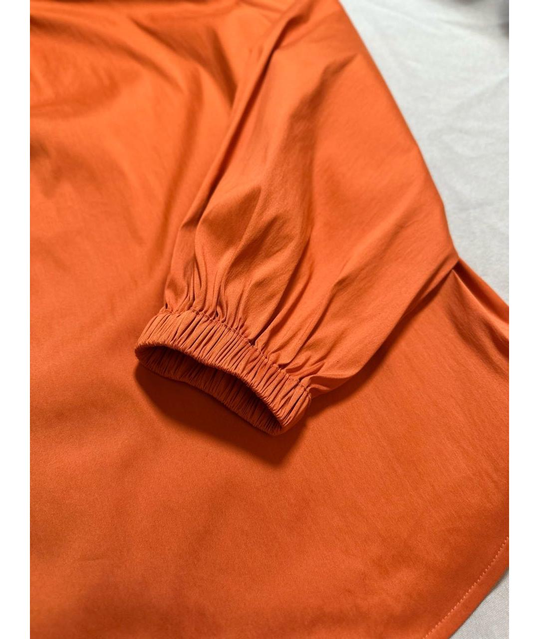 MAX MARA Оранжевая хлопковая рубашка, фото 7