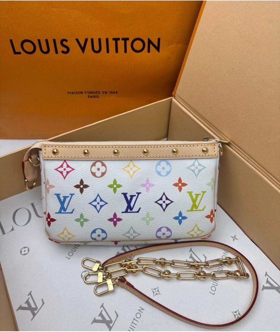 LOUIS VUITTON Белая сумка через плечо, фото 3