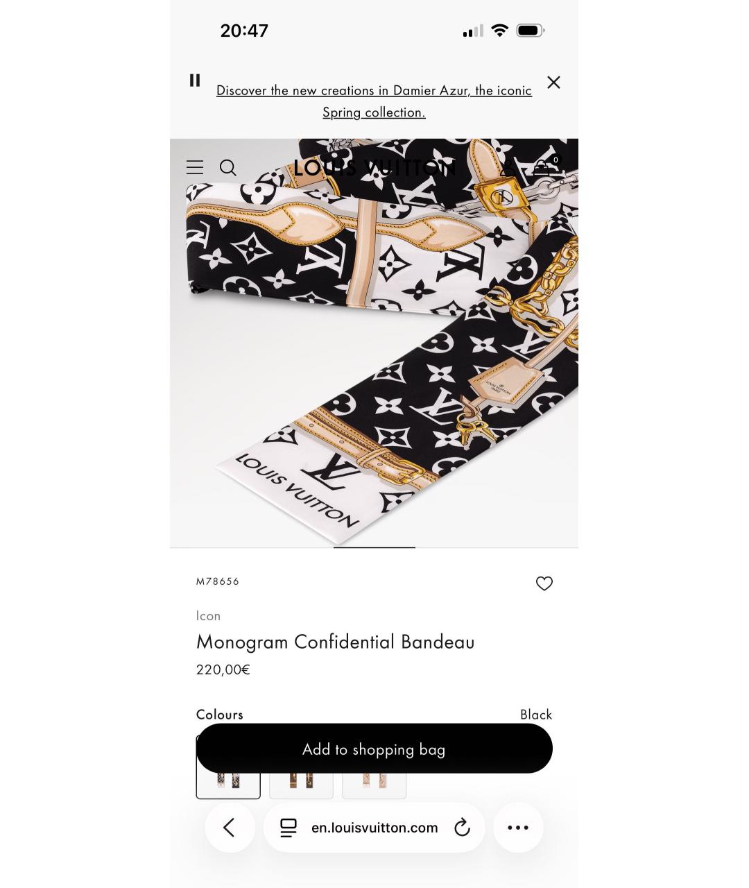 LOUIS VUITTON Мульти повязка на голову, фото 5