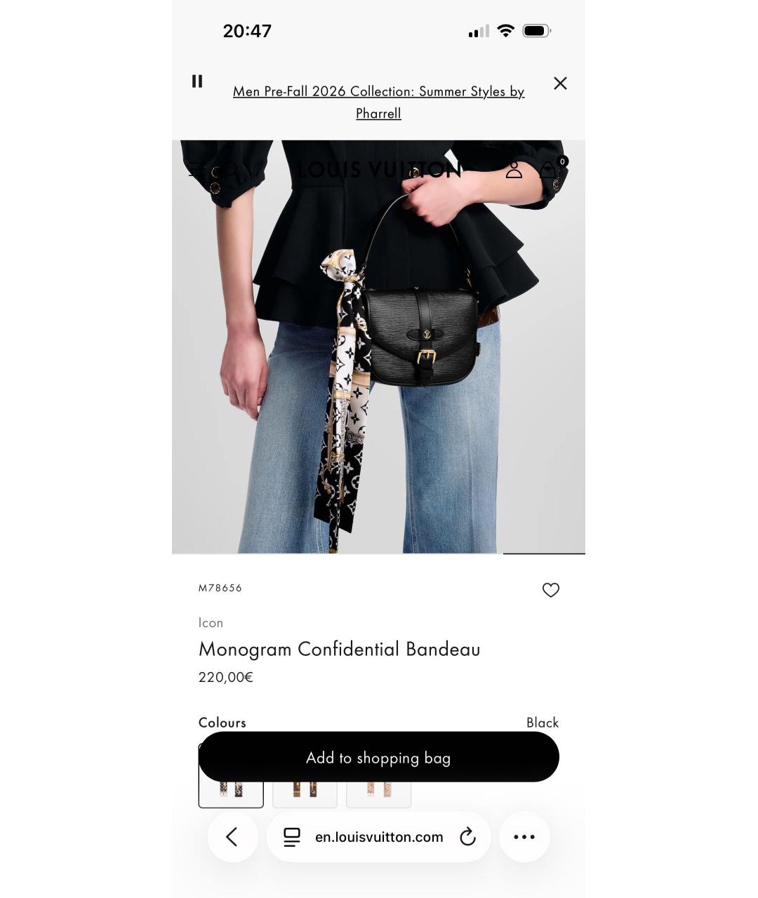 LOUIS VUITTON Мульти повязка на голову, фото 6
