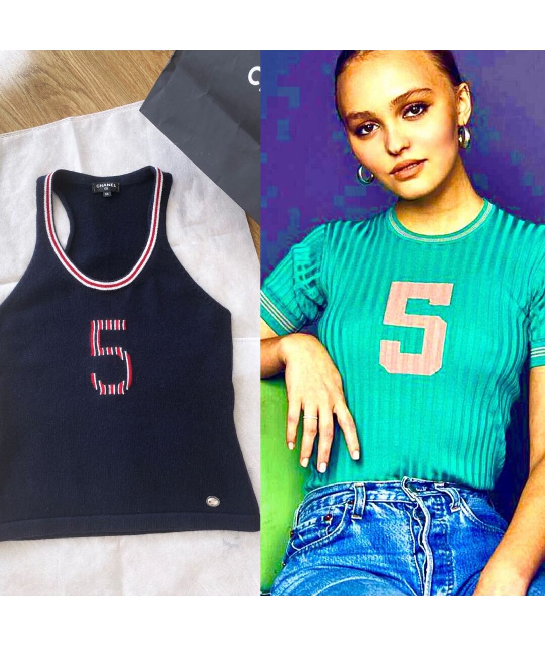 CHANEL Мульти кашемировая майка, фото 8