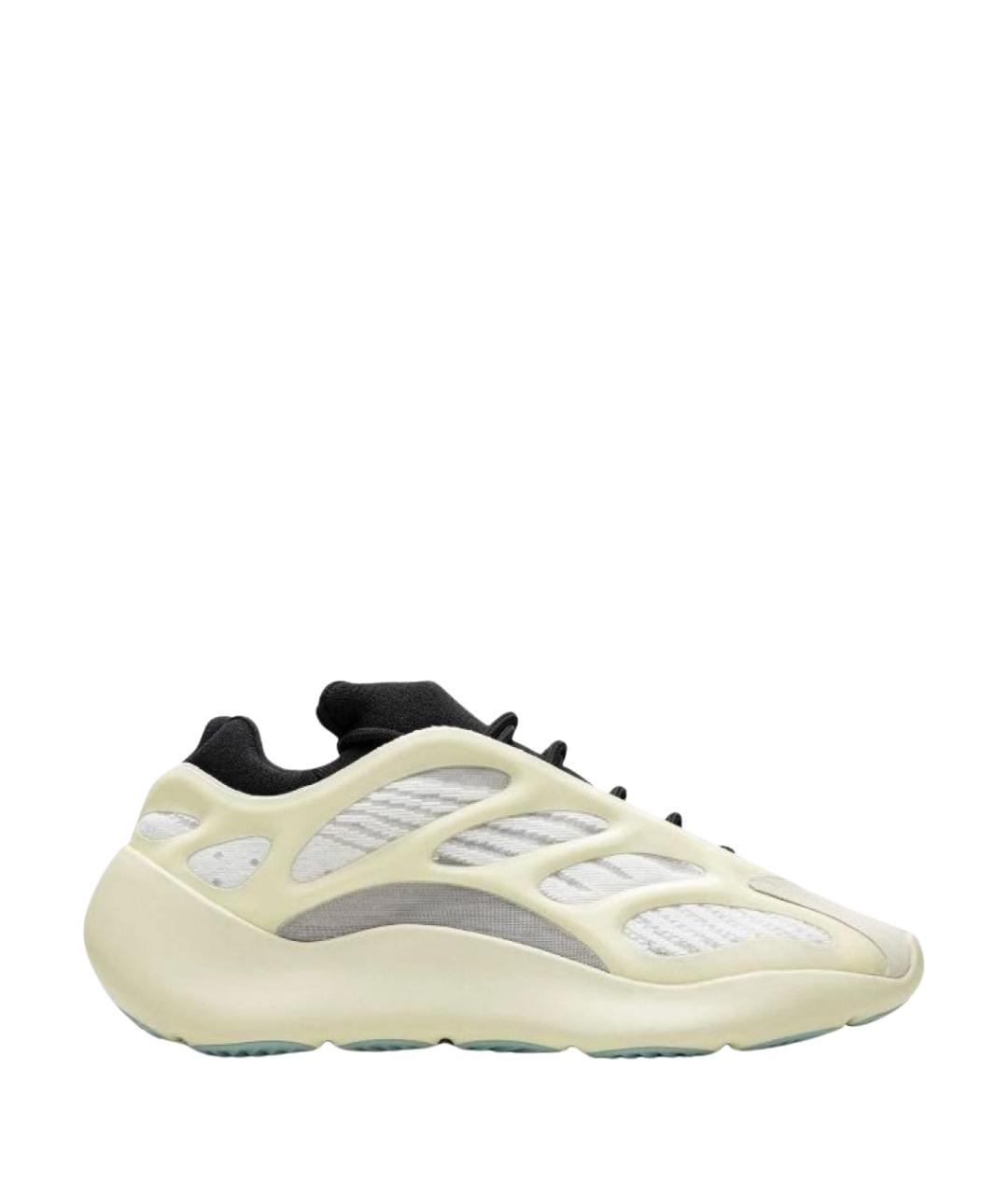 ADIDAS YEEZY Бежевые текстильные низкие кроссовки / кеды, фото 1