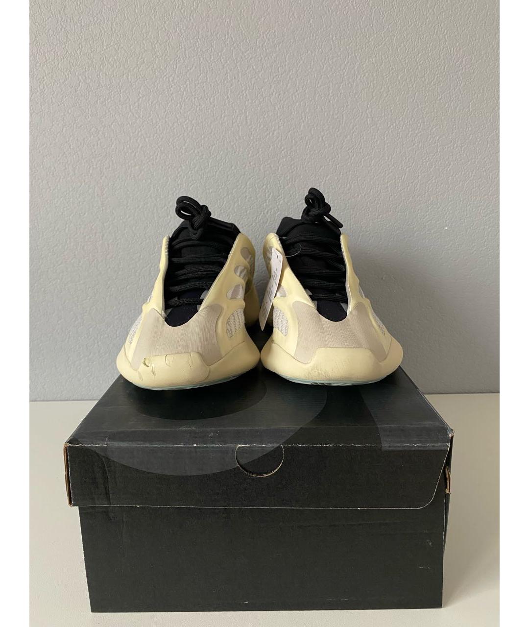 ADIDAS YEEZY Бежевые текстильные низкие кроссовки / кеды, фото 6