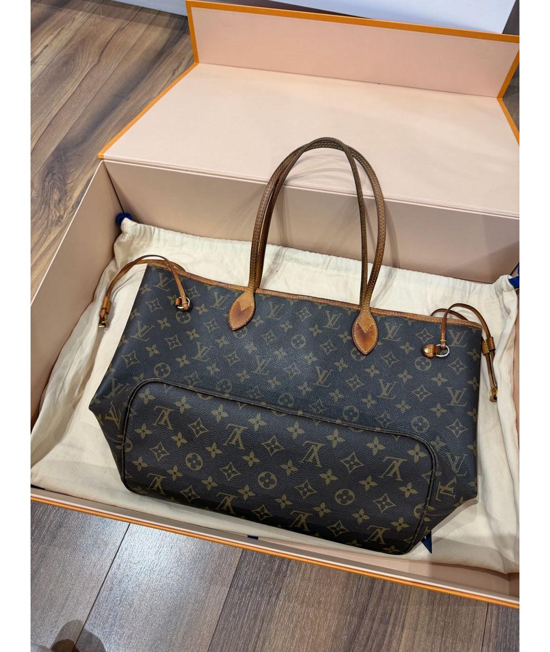 LOUIS VUITTON Коричневая сумка тоут, фото 6