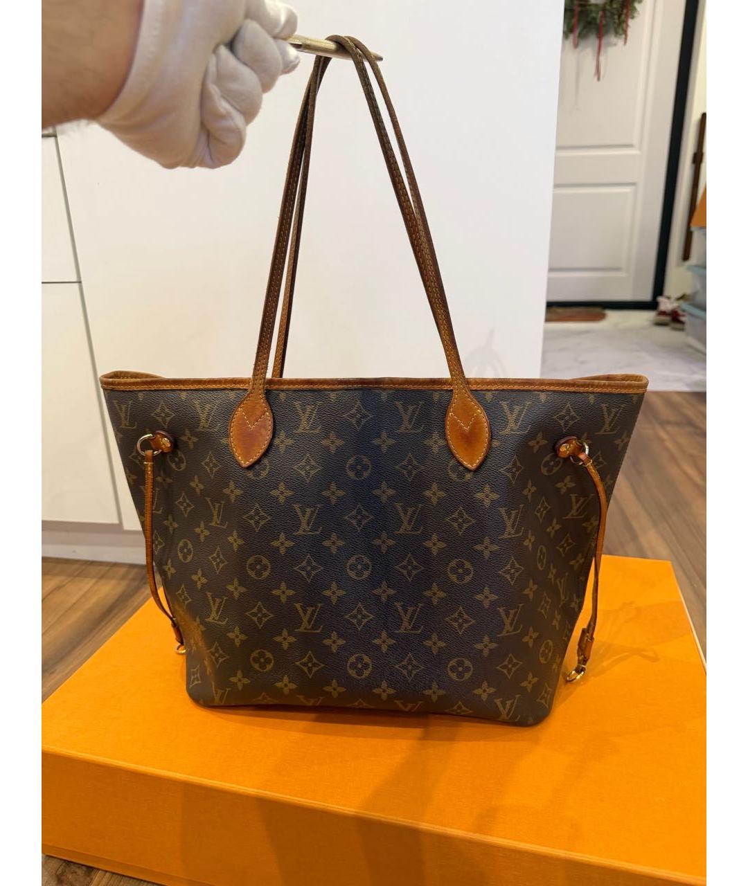 LOUIS VUITTON Коричневая сумка тоут, фото 9