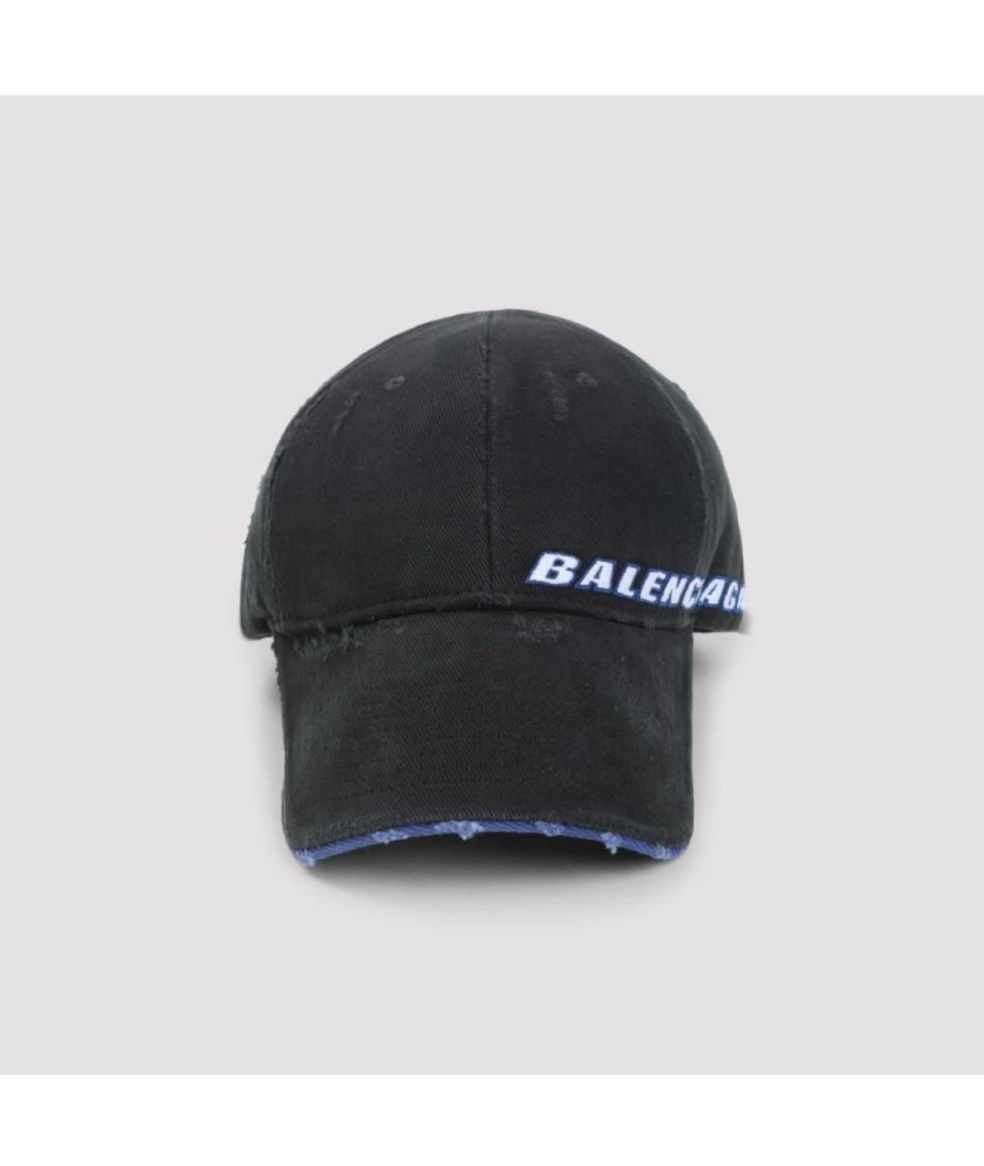 BALENCIAGA Черная хлопковая кепка, фото 3