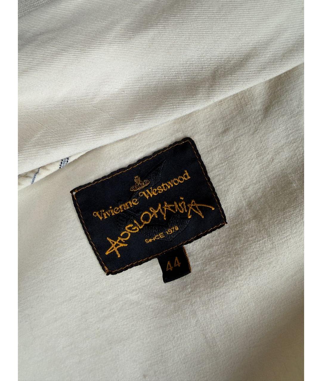 VIVIENNE WESTWOOD Бежевый хлопко-эластановый жакет/пиджак, фото 8