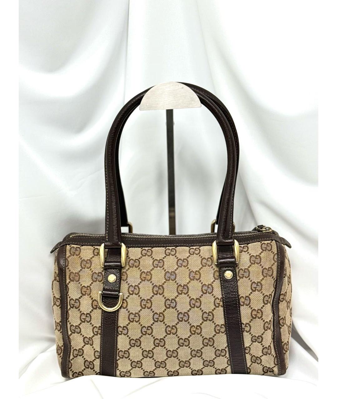 GUCCI Бежевая жаккардовая сумка тоут, фото 3