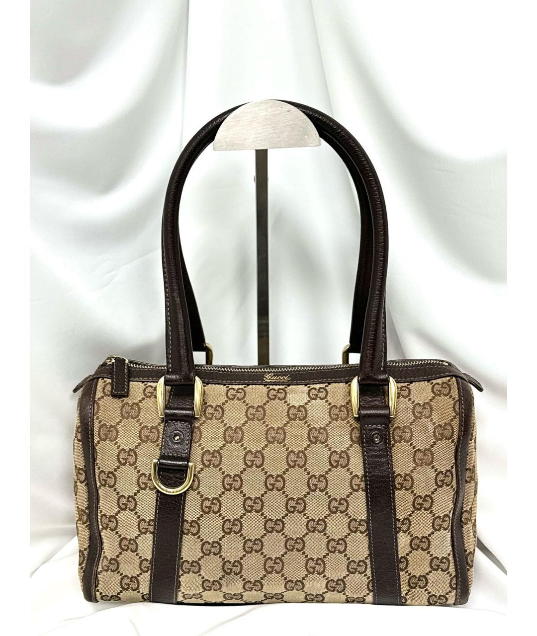 GUCCI Бежевая жаккардовая сумка тоут, фото 4