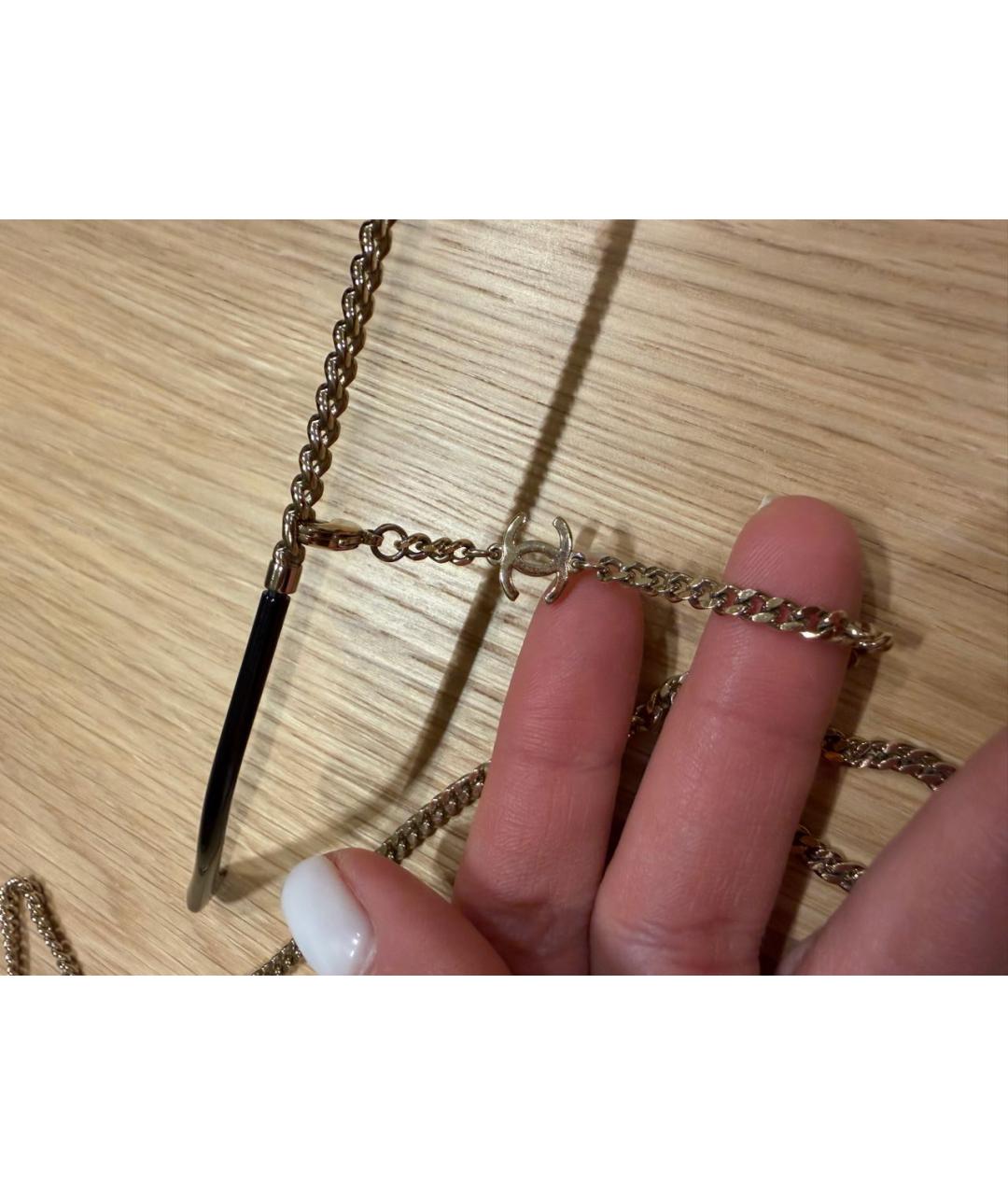 CHANEL Коричневые металлические солнцезащитные очки, фото 3
