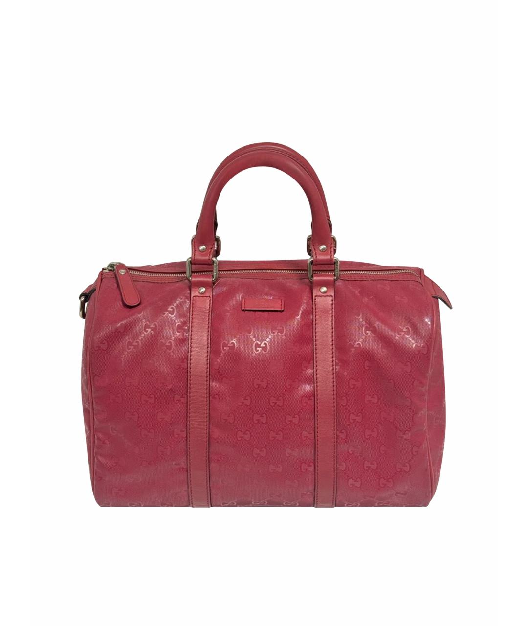 GUCCI Красная кожаная сумка с короткими ручками, фото 1
