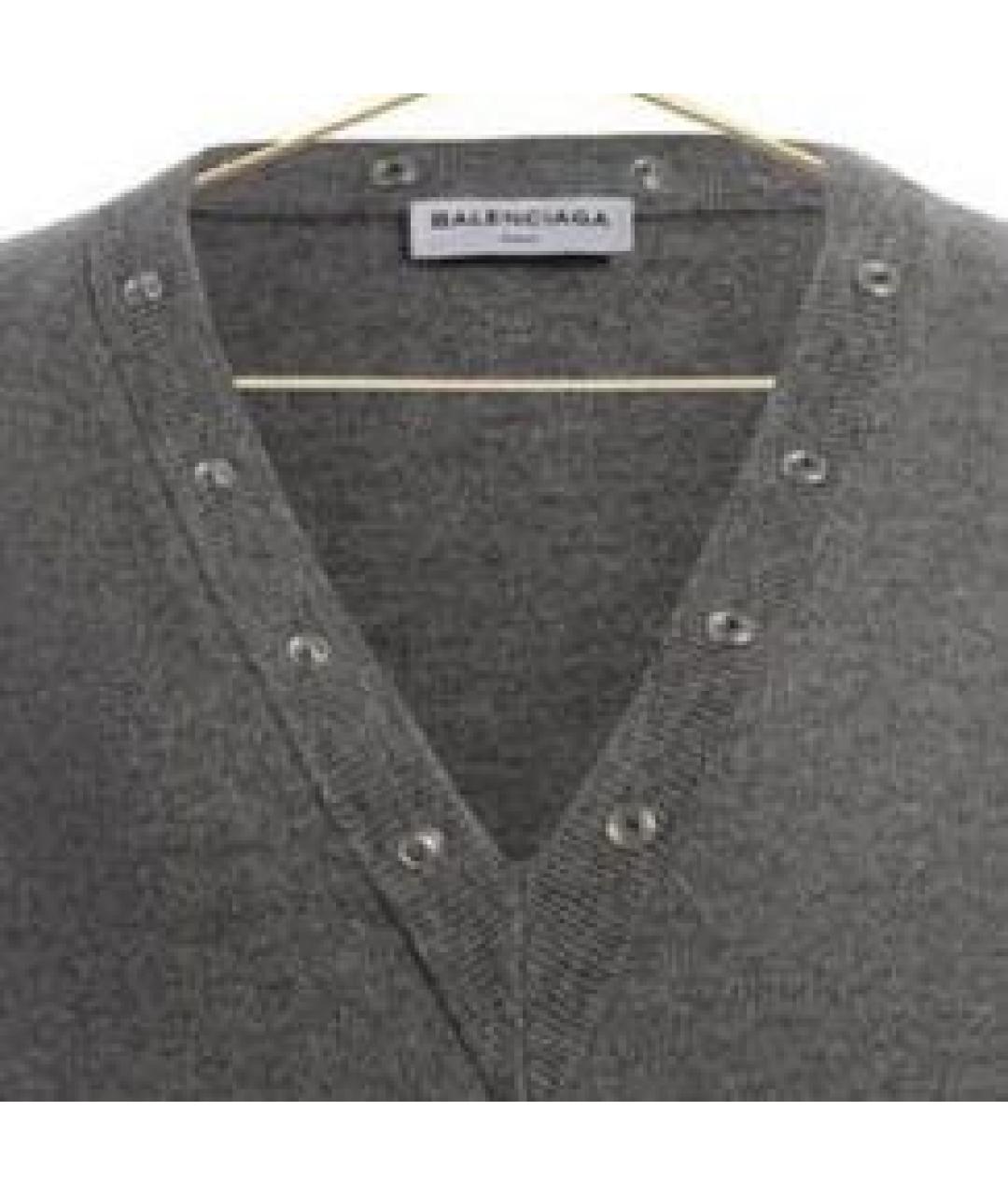BALENCIAGA Серый шерстяной джемпер / свитер, фото 3