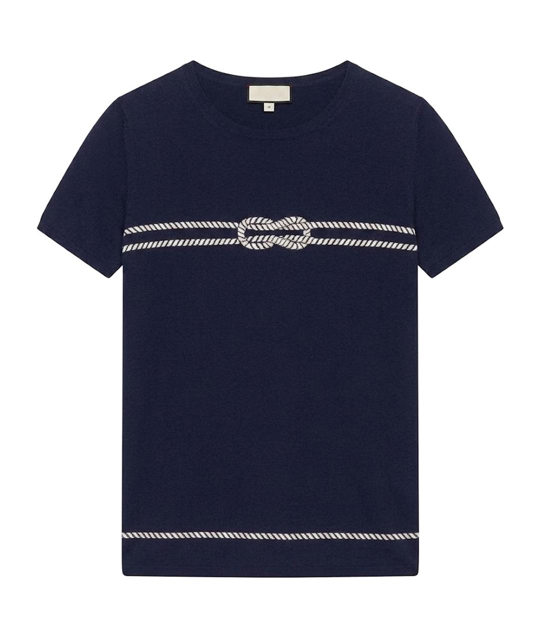 GUCCI Фиолетовая шерстяная футболка, фото 1