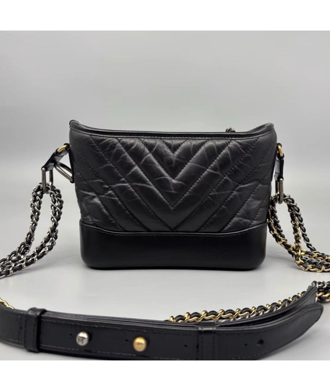CHANEL Черная кожаная сумка через плечо, фото 3
