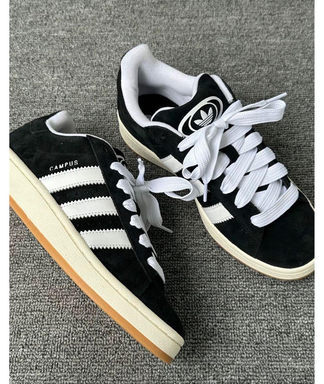 ADIDAS Черные замшевые кроссовки, фото 2