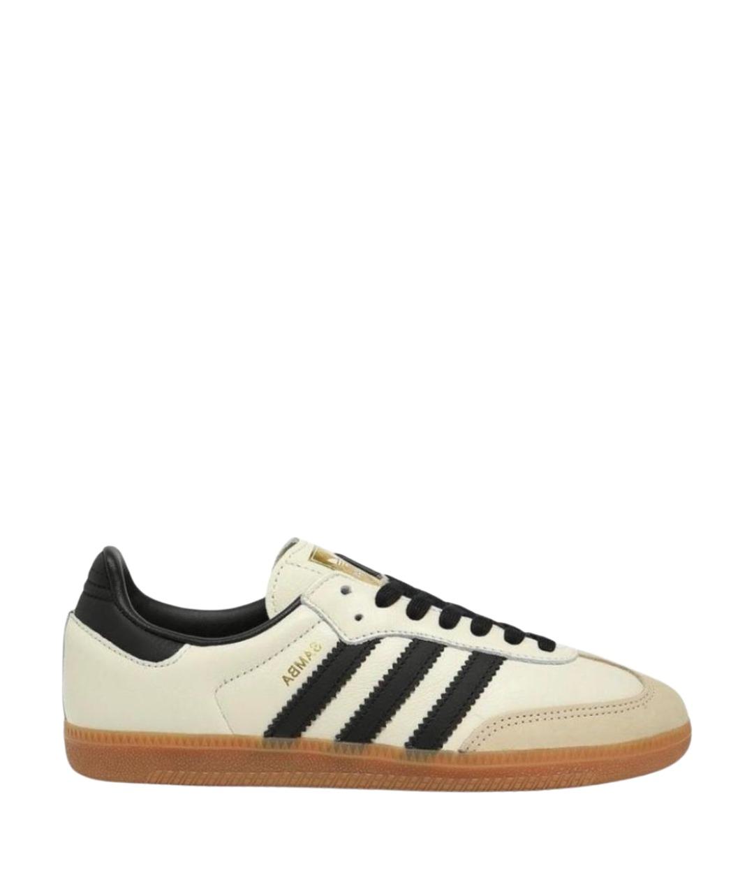 ADIDAS Бежевые кожаные кроссовки, фото 1