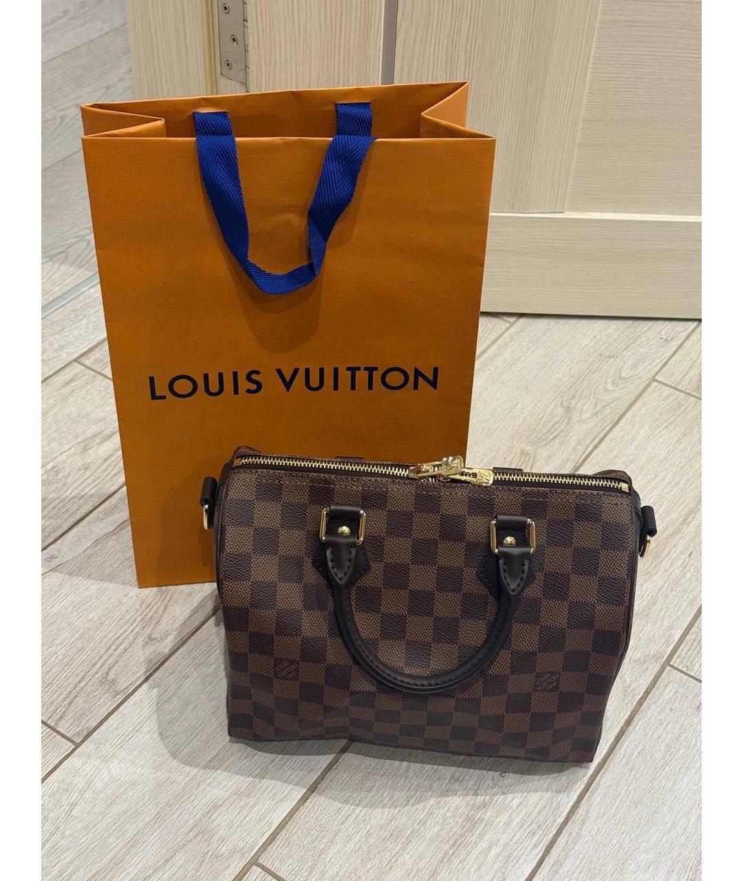 LOUIS VUITTON Коричневая сумка с короткими ручками, фото 4