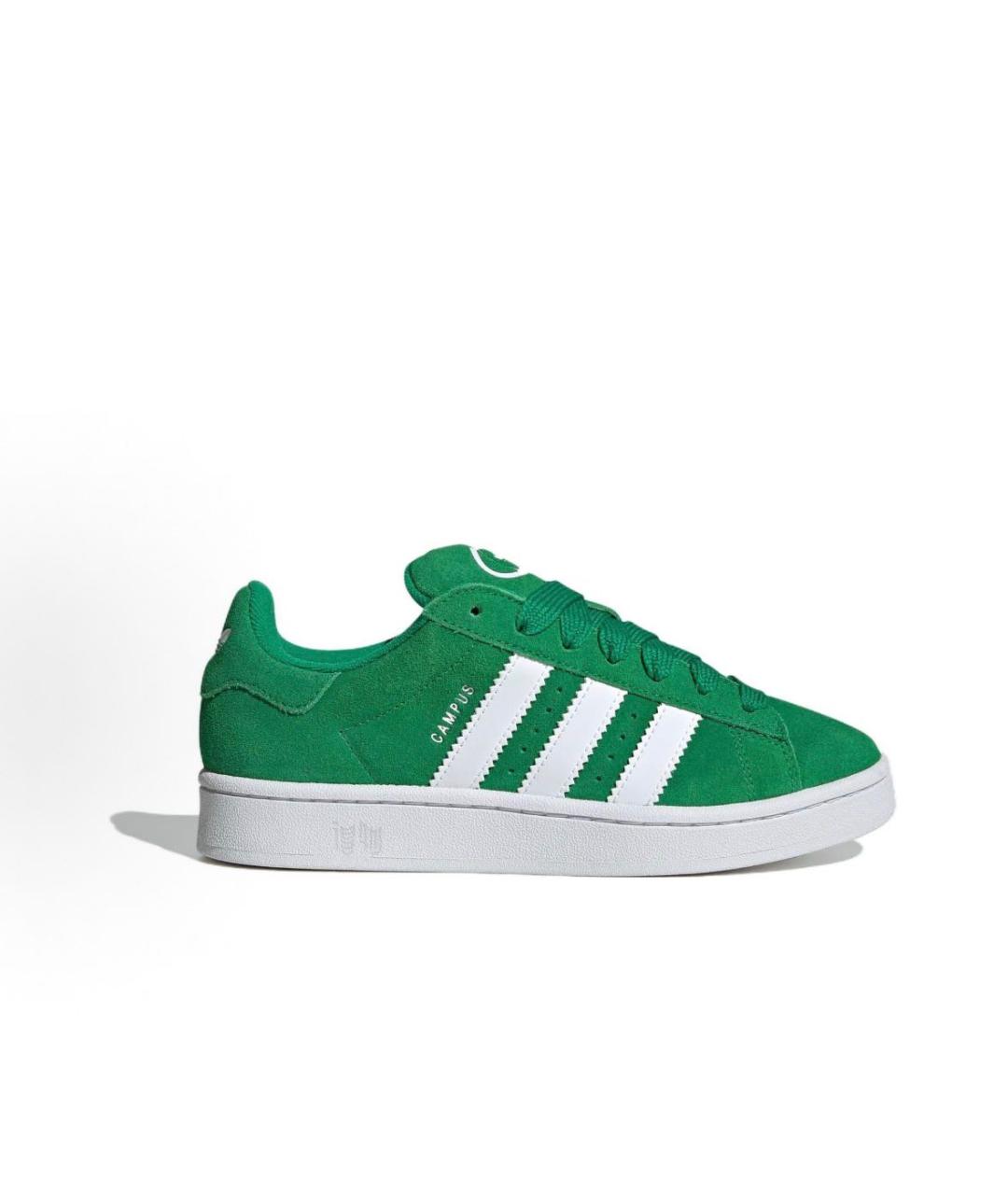ADIDAS Зеленые замшевые кроссовки, фото 3