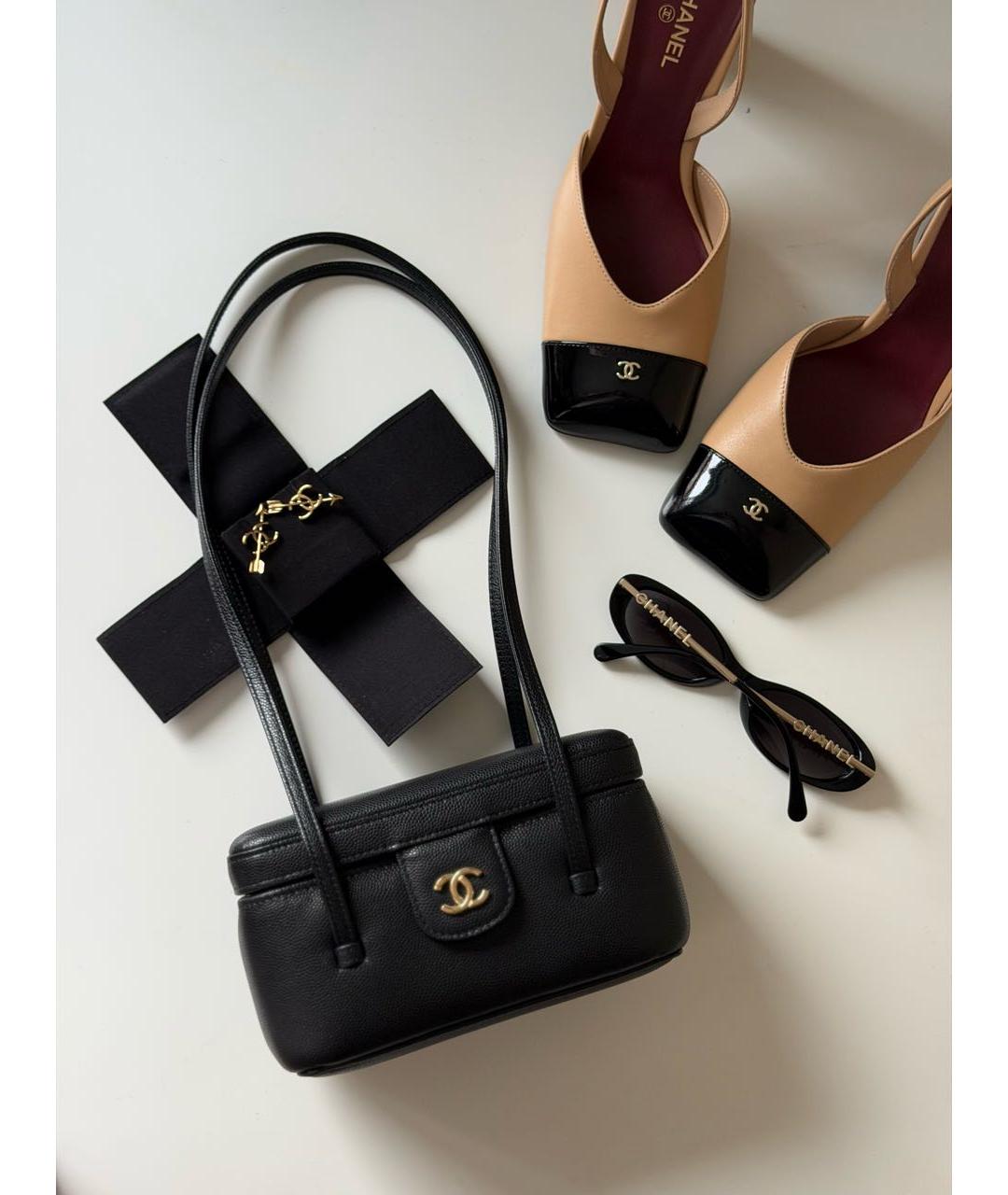 CHANEL Черные пластиковые солнцезащитные очки, фото 3