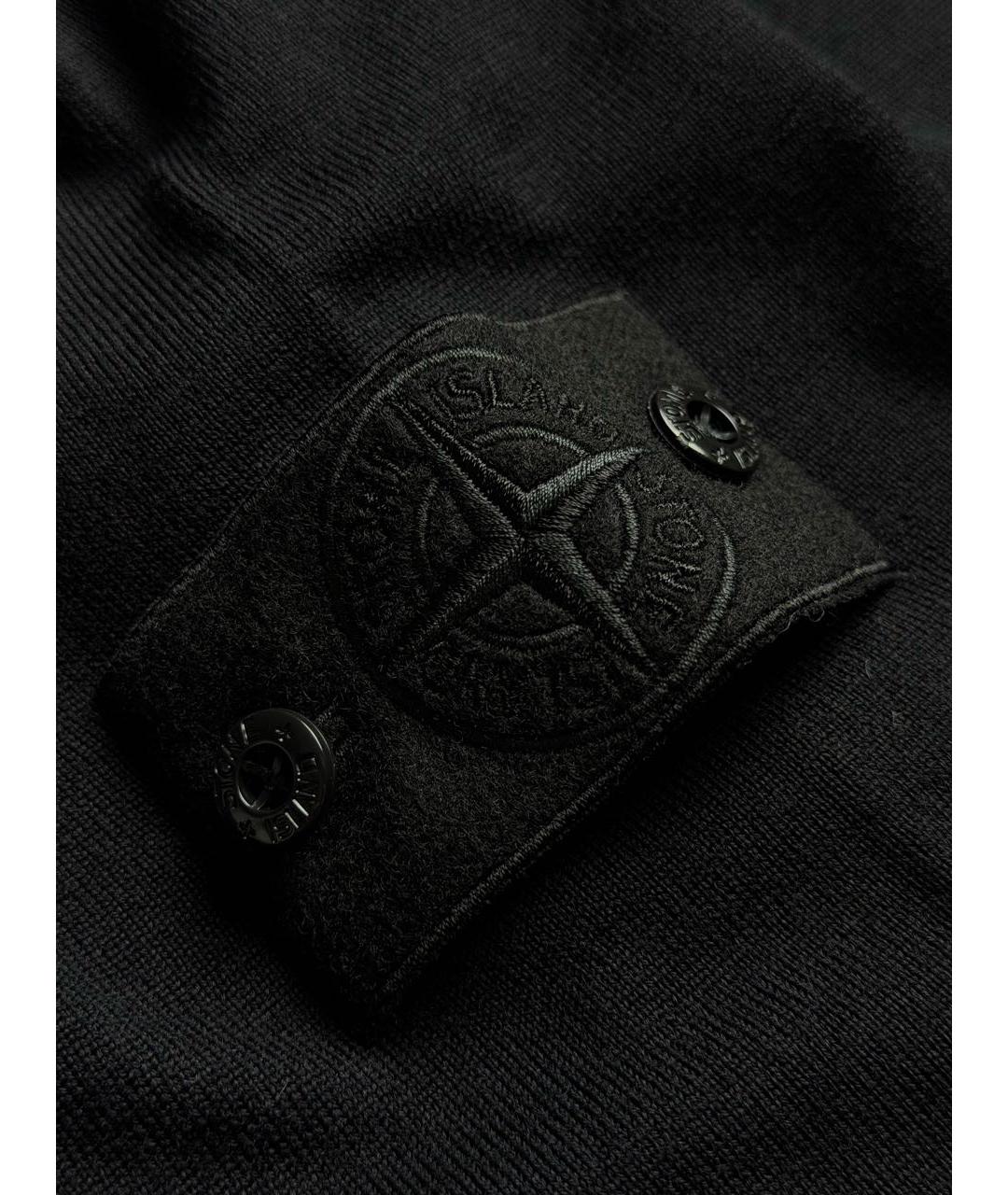 STONE ISLAND Черный шерстяной джемпер / свитер, фото 4