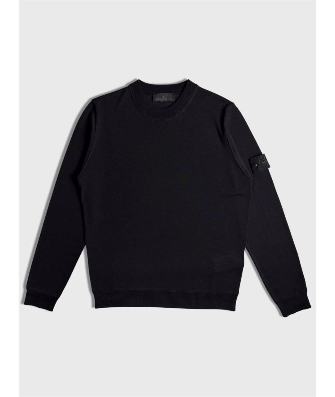 STONE ISLAND Черный шерстяной джемпер / свитер, фото 6