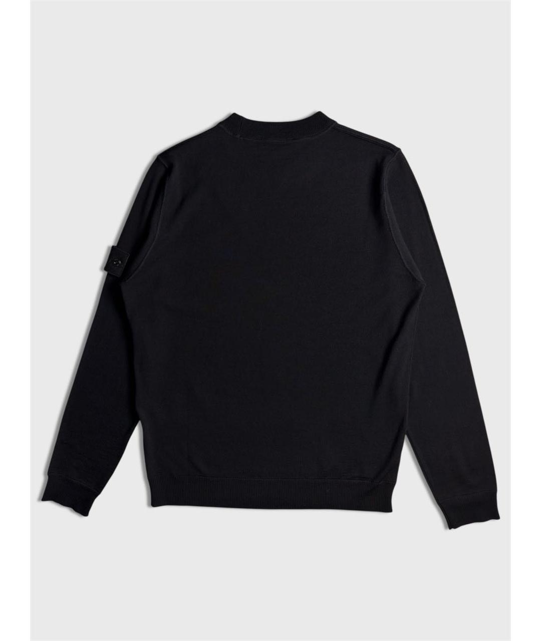STONE ISLAND Черный шерстяной джемпер / свитер, фото 2