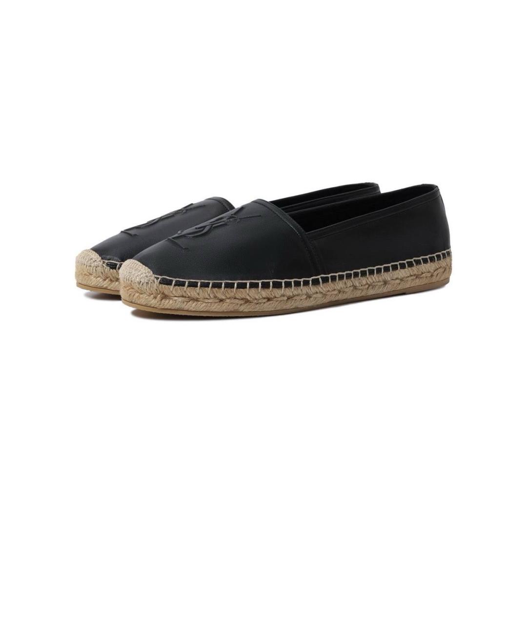 SAINT LAURENT Черные кожаные лоферы, фото 4